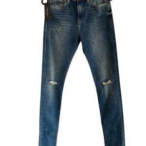 Mavi Women's Lucy Blue Distressed Skinny Jeans